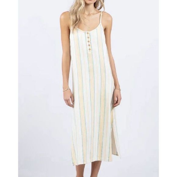 Rip curl La Bonita Striped Dress - Size Small - Multicolored - Picture 1 of 9